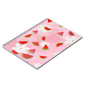 Watermelon Bloom - Fun Summer Floral Pattern" Notizblock (Linke Seite)