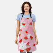 "Watermelon Bloom - Fun Summer Floral Pattern" Schürze (Getragen)