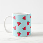 Watermelon Blue Fun Sommer Personalisierter Kaffee Kaffeetasse (Links)