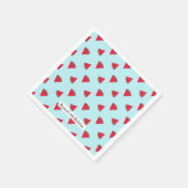 Watermelon Blue Fun Sommerzeit Geburtstagsparty Serviette (Ecke)