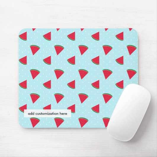 Watermelon Blue Fun Summer Fruit Computer Mousepad (Mit Mouse)