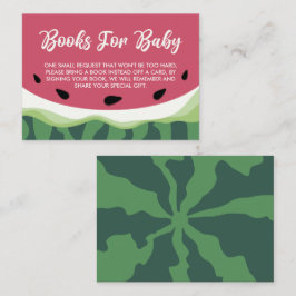 Watermelon Books for Baby Summer Melon Baby Dusche Begleitkarte