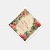 Watermelon Botanical Garden Baby Shower Serviette (Ecke)