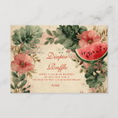 Watermelon Botanical Garden Diapper Raffle  Begleitkarte (Vorderseite)