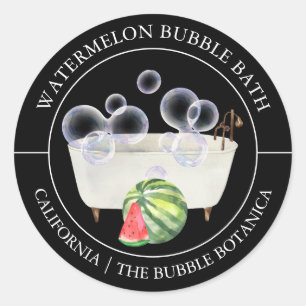 Watermelon Bubble Bath-Label Runder Aufkleber