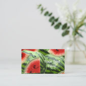 Watermelon Business Card 2 Indiziertes Papier Visitenkarte (Stehend Vorderseite)
