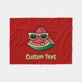 Watermelon Cartoon Fleece Blanket (Vorderseite (Horizontal))