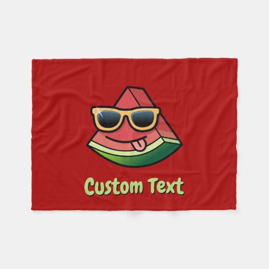 Watermelon Cartoon Fleece Blanket (Vorderseite (Horizontal))