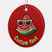 Watermelon Cartoon Keramik Ornament (Links)