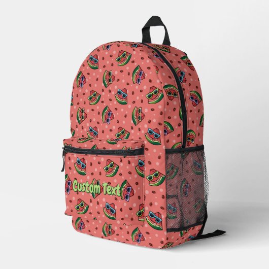 Watermelon Cartoon Pattern Bedruckter Rucksack (Rückseitige Ecke Rechts)