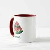 Watermelon Cartoon Tasse (Vorderseite Links)