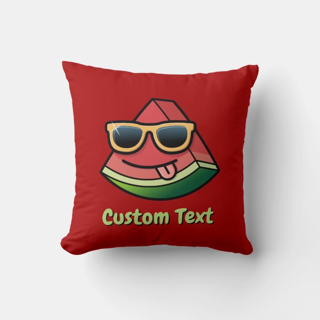 Watermelon Cartoon Throw Kissen (Vorderseite)