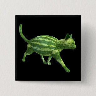Watermelon Cat Button