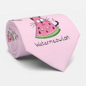 Watermelon Cat Cute Kids Krawatte (Gerollt)