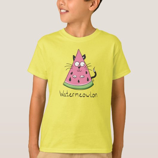 Watermelon Cat Funny Boy's T - Shirt (Vorderseite)