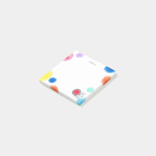 Watermelon Cat Post It Post-it Klebezettel (angewinkelt)