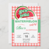 Watermelon Celebration Birthday Einladung (Vorderseite)