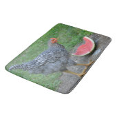 Watermelon Chicken Bath Mat Badematte (Schrägansicht)
