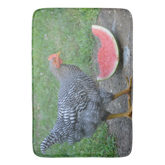 Watermelon Chicken Bath Mat Badematte (Vorderseite Vertikal)
