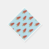 Watermelon Christmas Tree Pattern Summer Party Serviette (Ecke)