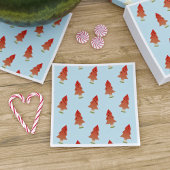 Watermelon Christmas Tree Pattern Summer Party Serviette