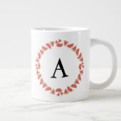 Watermelon Circle Monogram Jumbo-Tasse (Rechts)