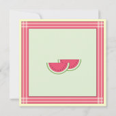 Watermelon Cookout Picnic Einladung (Rückseite)