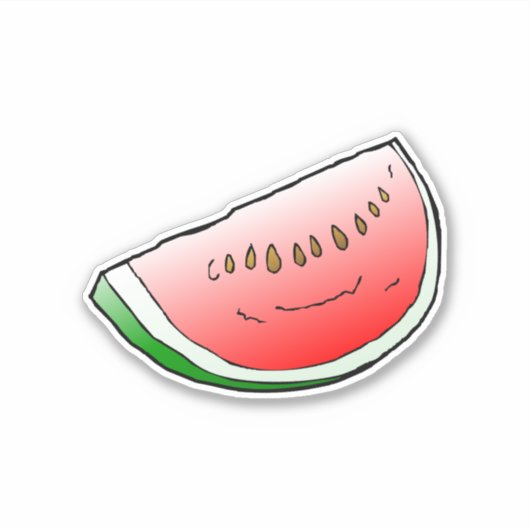 Watermelon Custom-Cut Vinyl Sticker (Vorderseite)