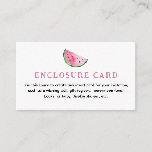 Watermelon Custom Enclosure Card Begleitkarte (Vorderseite)