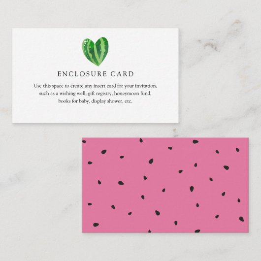 Watermelon Custom Enclosure Card Begleitkarte (Vorne/Hinten)