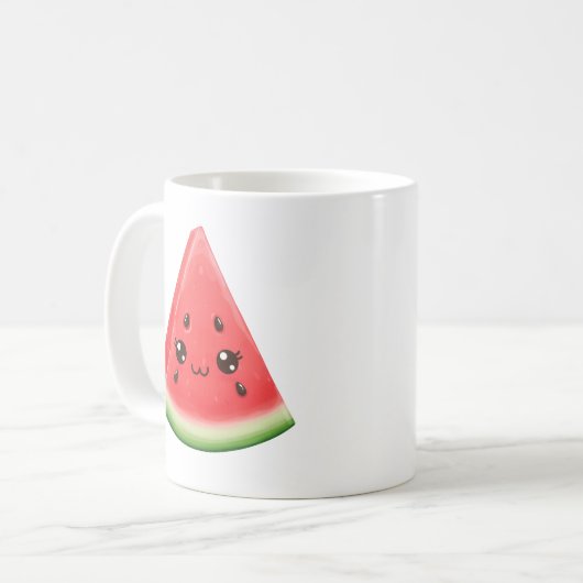 Watermelon Custom Funny Summer Fruit Kaffeetasse (Vorderseite Links)