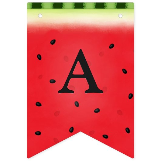 Watermelon Custom Letters Wimpelkette (Sechste Fahne)