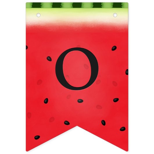 Watermelon Custom Letters Wimpelkette (Zweite Fahne)