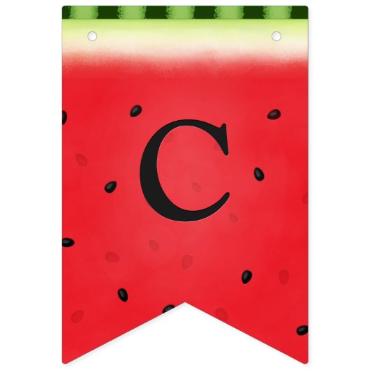 Watermelon Custom Letters Wimpelkette (Erste Fahne)