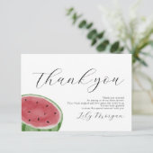 Watermelon Danke-Card Dankeskarte (Stehend Vorderseite)