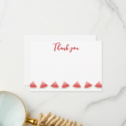Watermelon Danke-Card Dankeskarte (Vorderseite/Rückseite Beispiel)