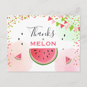 Watermelon Danke Karte Danke an Melon Geburtstag