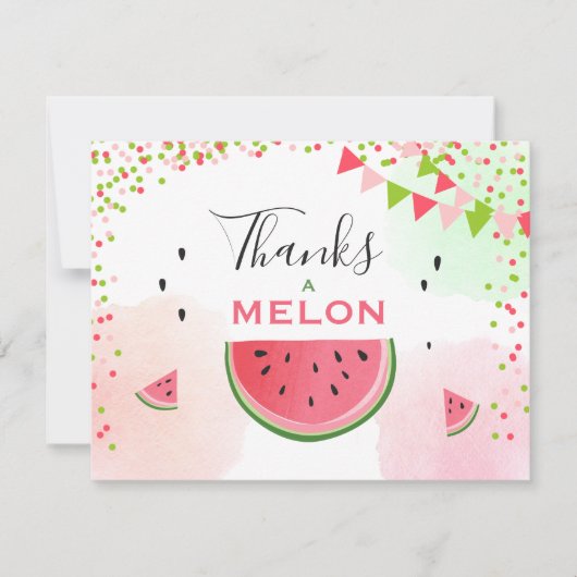 Watermelon Danke Karte Danke an Melon Geburtstag (Vorderseite)
