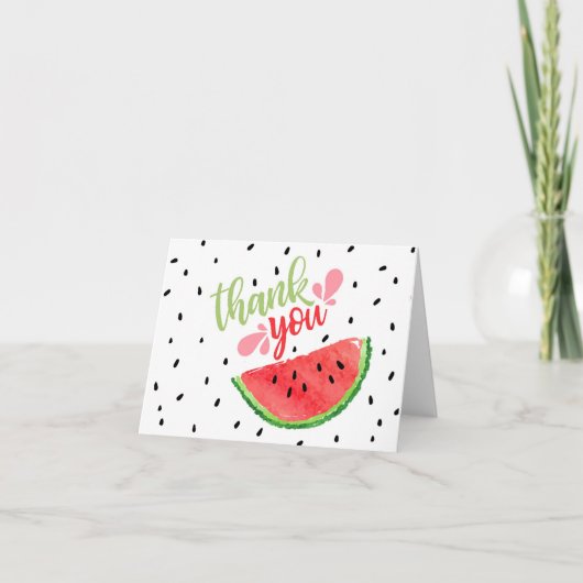 Watermelon Dankeschön Karte - Rot (Vorderseite)