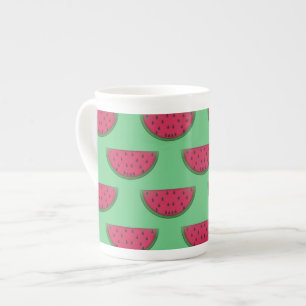 Watermelon Design Bone China Tasse