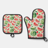 Watermelon Design Ofenhandschuh & Topflappen-Set (Vorderseite)