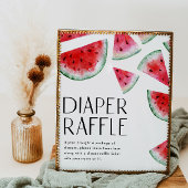 Watermelon Diaper Raffle Sign Poster