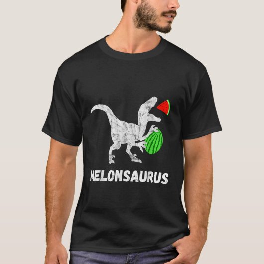 Watermelon Dinosaurier Funny Melon Dino Sommerfrüc T-Shirt (Vorderseite)