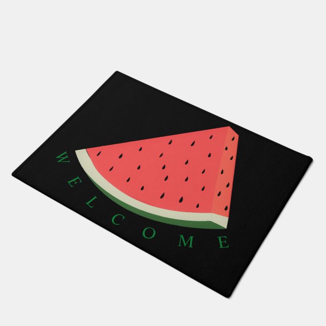 Watermelon Doormat - Willkommen - Custom Colors Fußmatte (Schrägansicht)