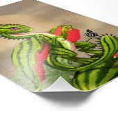 Watermelon Dragon 4x6 Print Fotodruck (Ecke)