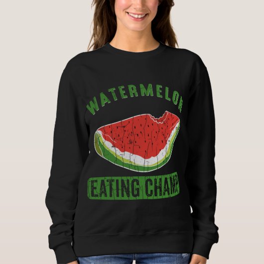 Watermelon Eating Champ Funny Summer Frucht Lover Sweatshirt (Vorderseite)