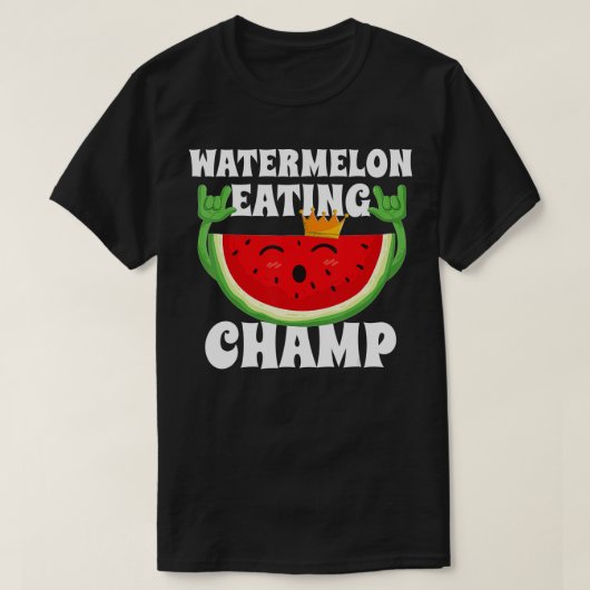 Watermelon Eating Champ Melon Wettbewerb T-Shirt (Design vorne)