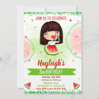 Watermelon Einladung Früchte Einladung zum Geburts