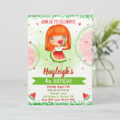 Watermelon - Einladung zum Geburtstag (Stehend Vorderseite)