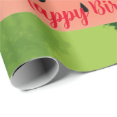 Watermelon Eins in einem Melon Girl's First Birthd Geschenkpapier (Rolleneckpunkt)